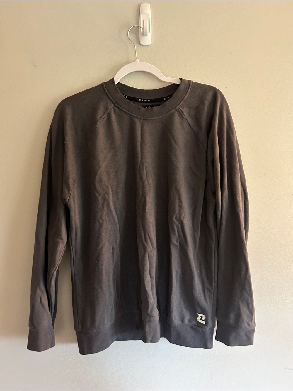 ZELOS Men's Gray Sweatshirt Hoodie